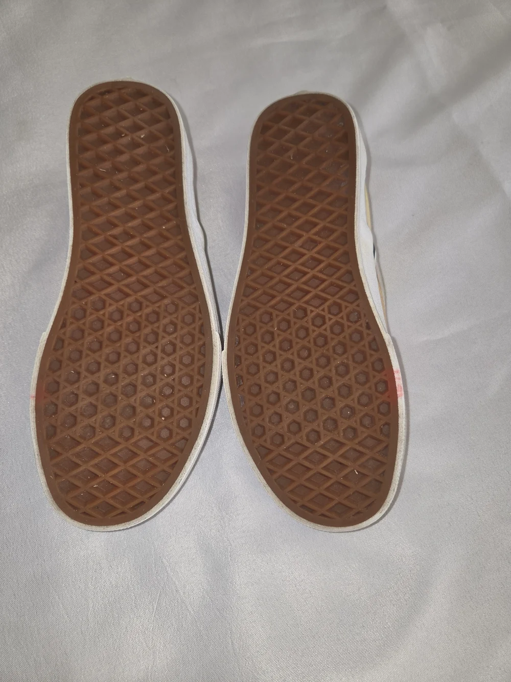 Vans Slip-On Sneakers in Cream and White